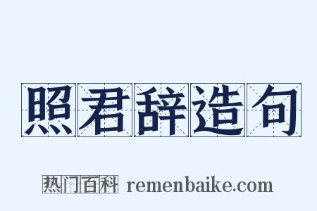 照君辞造句是什么意思的图片